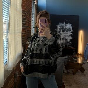 Green Multi Knit Sweater